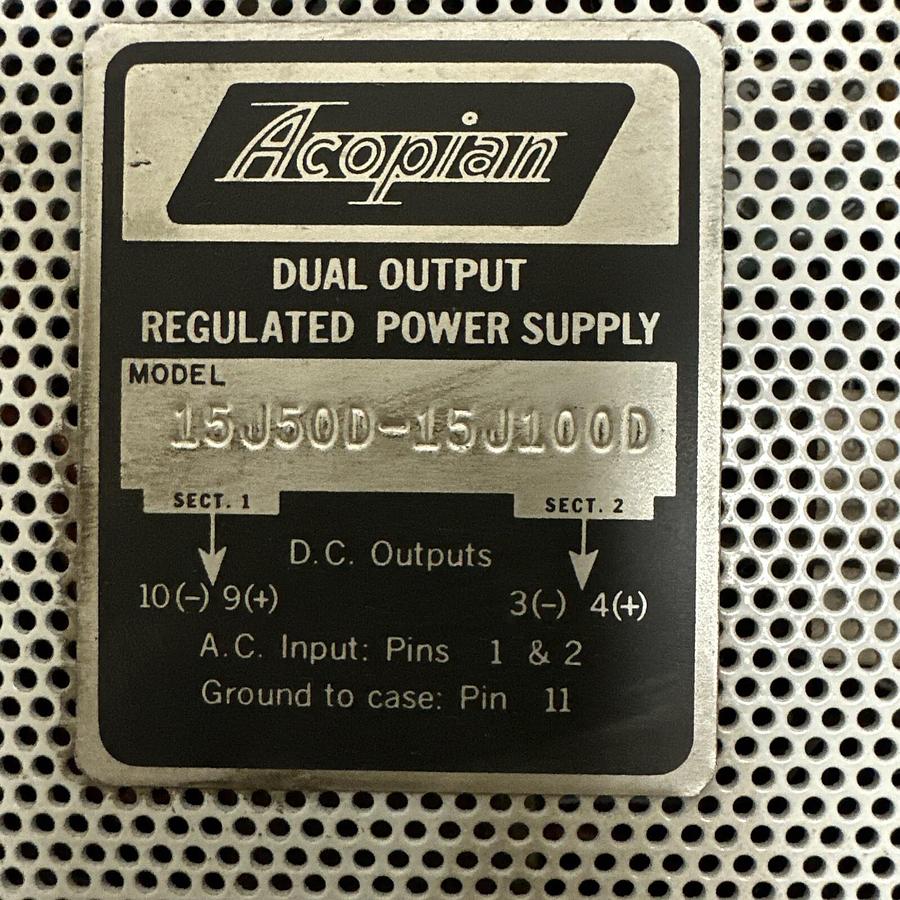 Acopian,15J50D-15J100D,Power Supply