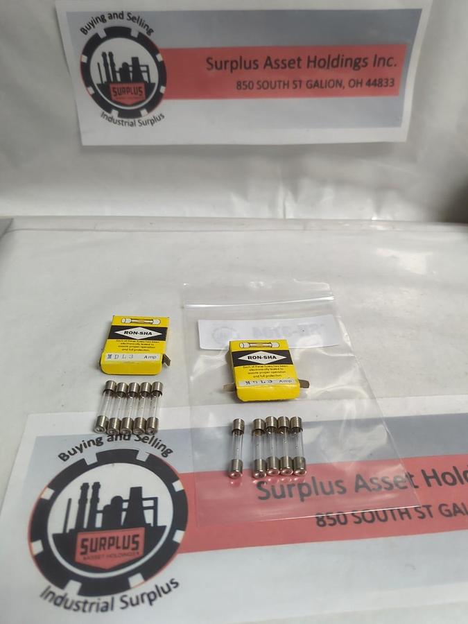 RON-SHA,MDL3,GLASS FUSE LOT OF 10 FUSES NOS