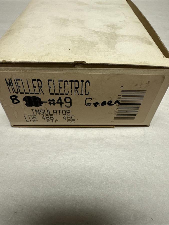 Mueller Electric,#49,Green Yinyl Insulator QTY 8