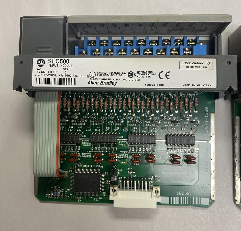 Used Allen-Bradley,1746-IB16,Ser C Input Module Lot Of 2