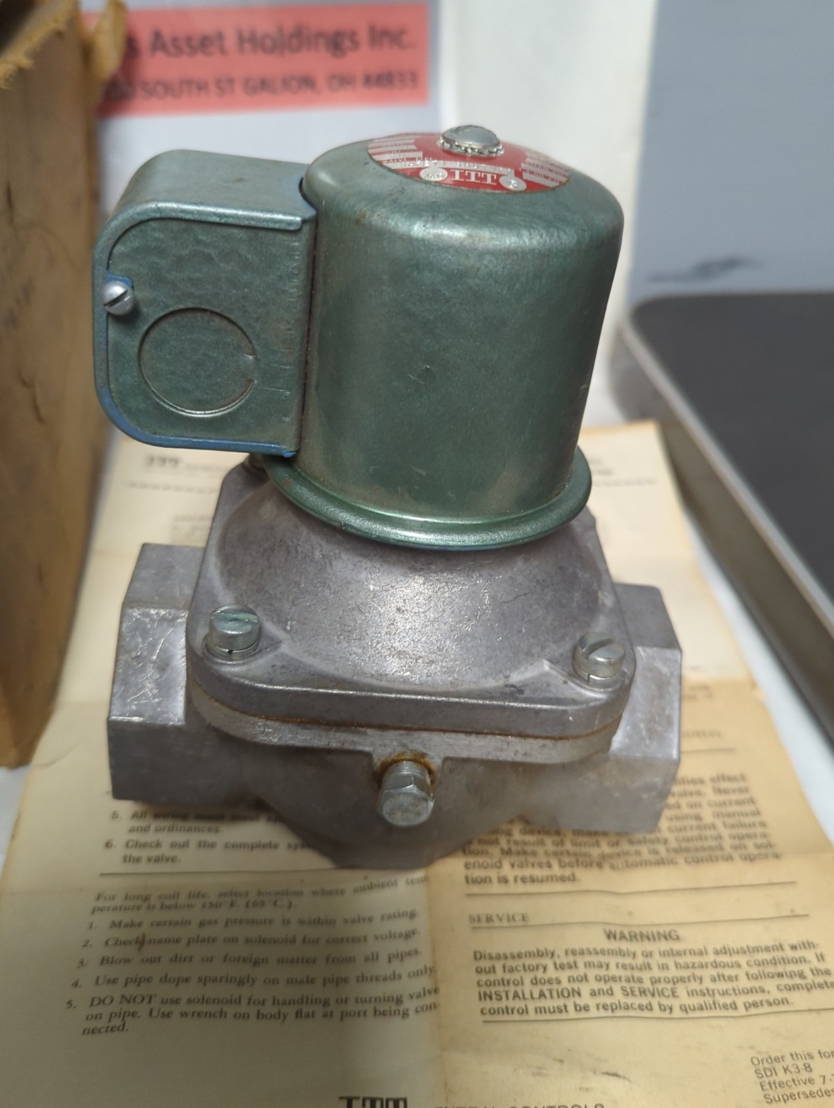 GENERAL CONTROLS,K3AB772,MAGNETIC GAS VALVE 1-1/2 PSI 1-1/4NPT NOS