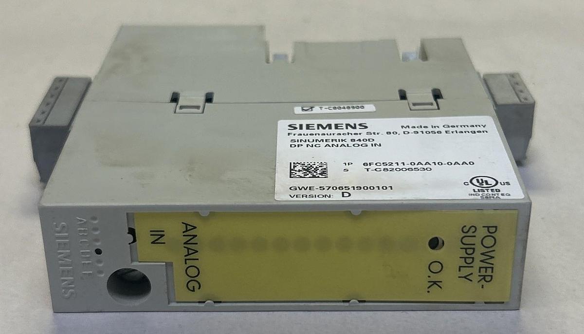 Used SIEMENS,6FC5211-0AA10-0AA0,ANALOG INPUT MODULE