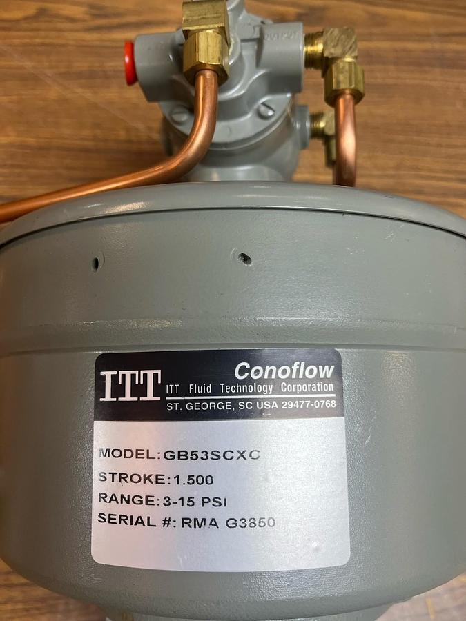 ITT CONOFLOW,GB53SCXC,PNEUMATIC ACTUATOR 1-1/2" STROKE 3-15 PSI