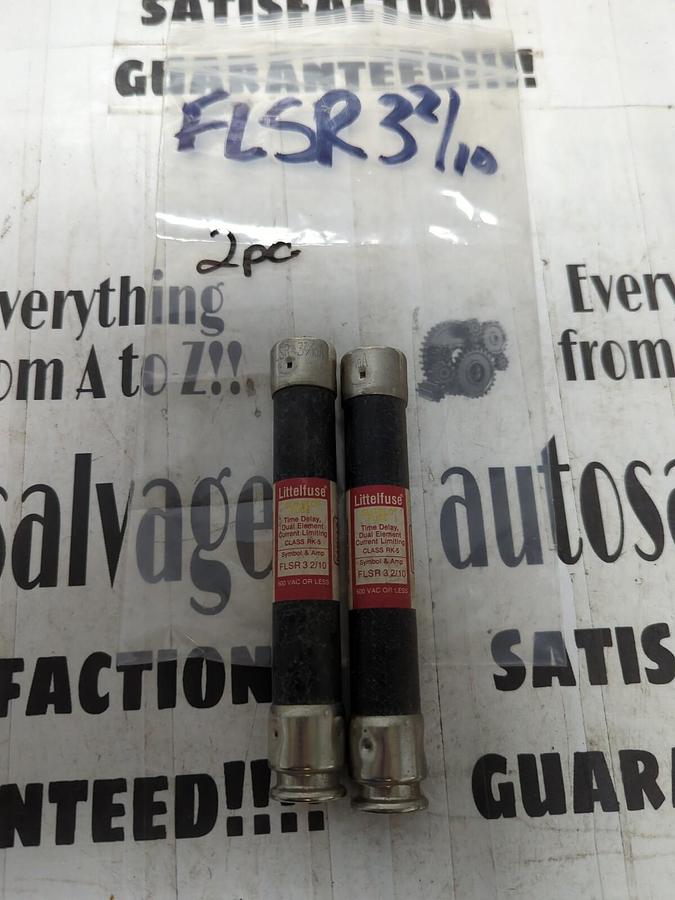 LITTELFUSE,FLSR-3-2/10,TIME-DELAY 3-2/10 AMP FUSES LOT OF 2 NOS