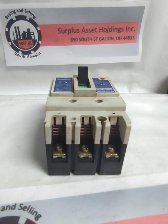 Used MITSUBISHI,NF50-SWU050,NO FUSE BREAKER 50A 3-POLE PRE-OWNED