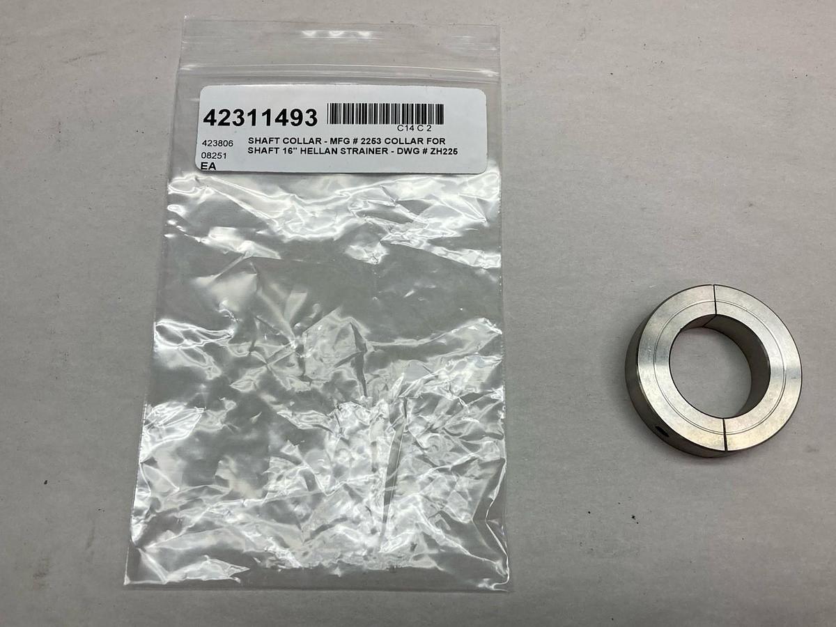 Used Hellan Strainer,2253 ZH225,Shaft Collar 16"