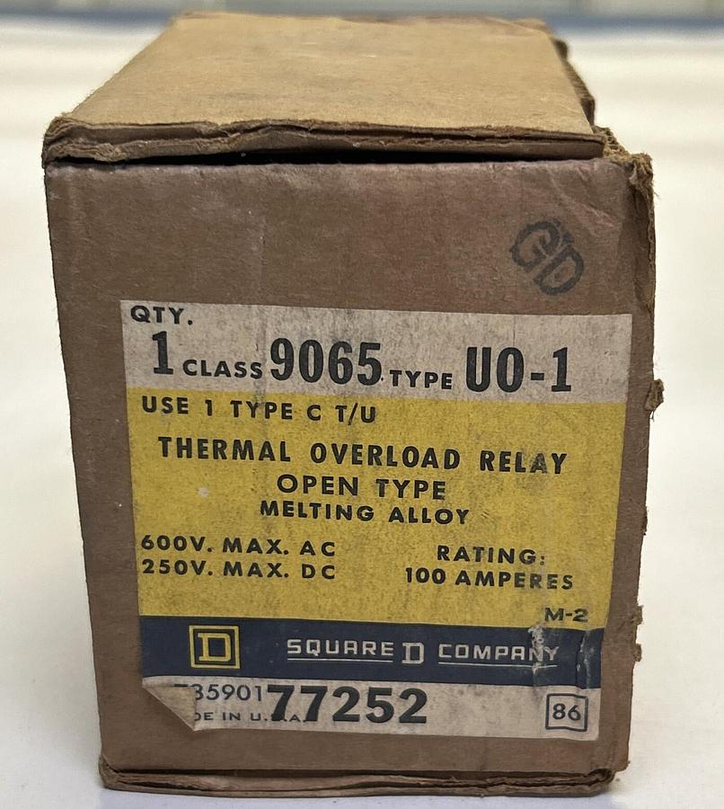 SQUARE D,9065UO1,THERMAL OVERLOAD RELAY NOS