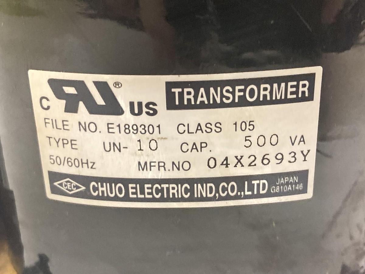 Chuo Electric,E189301 105 UN-10,Transformer 300Va 50/60Hz