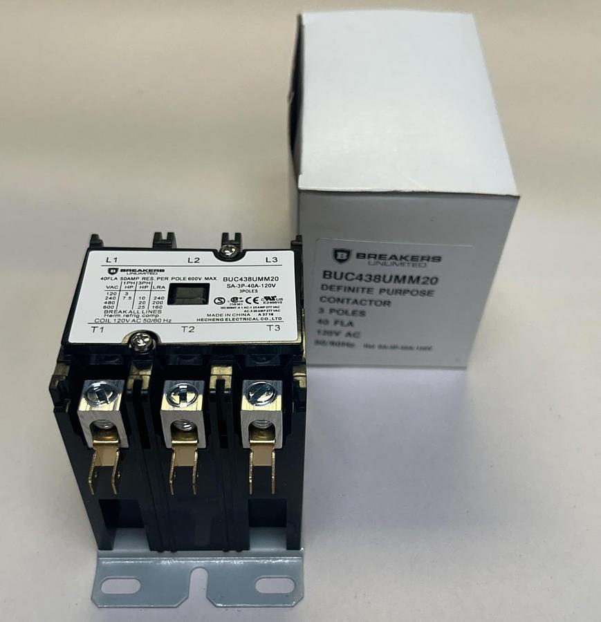 BREAKERS UNLIMITED,BUC438UMM20,DEFINITE PURPOSE CONTACTOR NOS