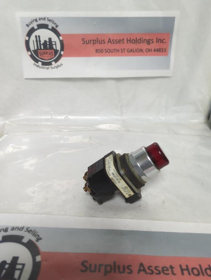 Used ALLEN BRADLEY,800T-PT16,SERIES N PUSH BUTTON RED PRE-OWNED