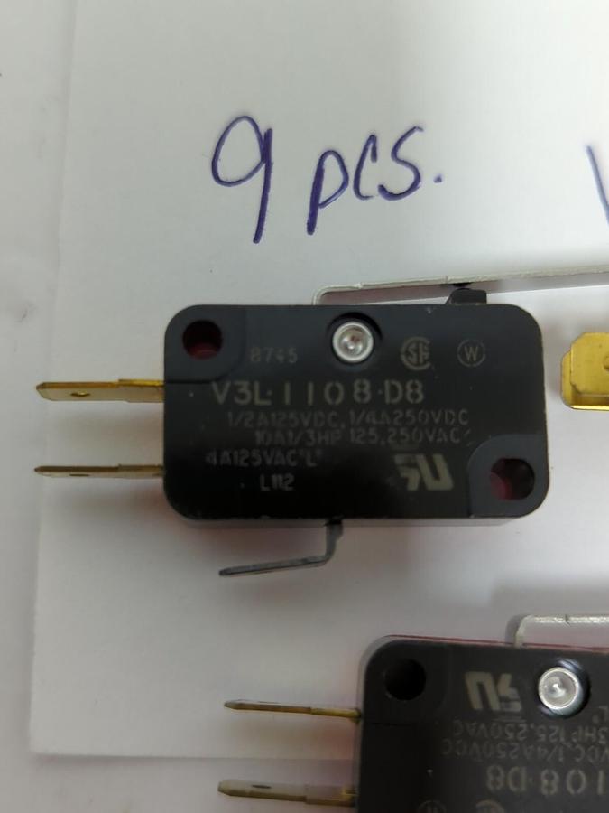 HONEYWELL,V3L-3251-D8 V3L-1108-D8,MINI MICROSWITCHES LOT OF 17 SEE DESCRIPTION