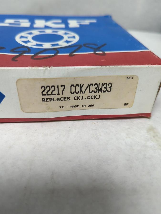 SKF,22217 CCK/C3W33,SPHERICAL ROLLER BEARING NOS