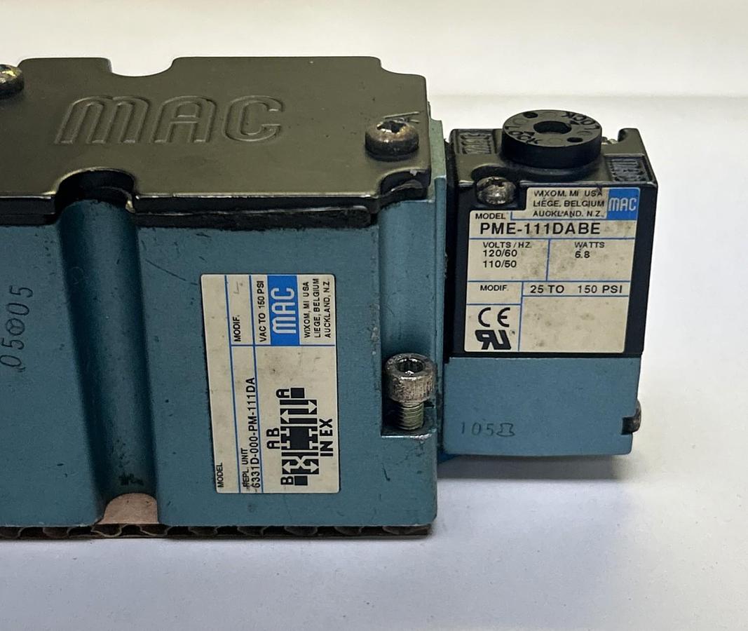 Used MAC VALVES,6331D-000-PM-111DA,SOLENOID VALVE