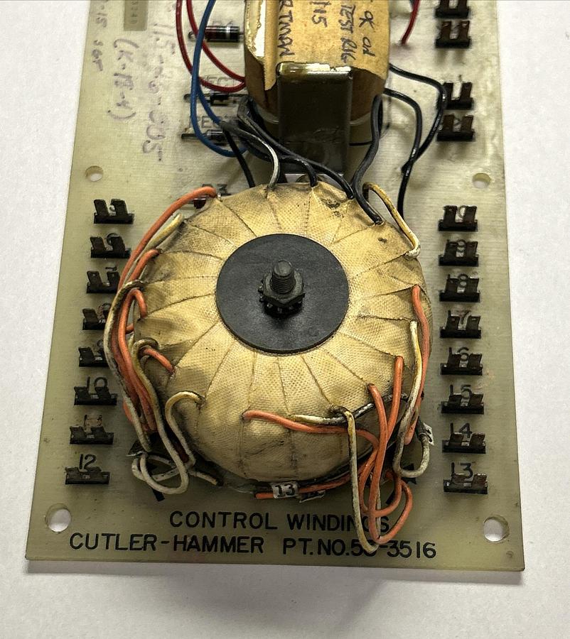 Used CUTLER HAMMER,58-3516,FIRING AMP CONTROL WINDINGS CIRCUIT BOARD