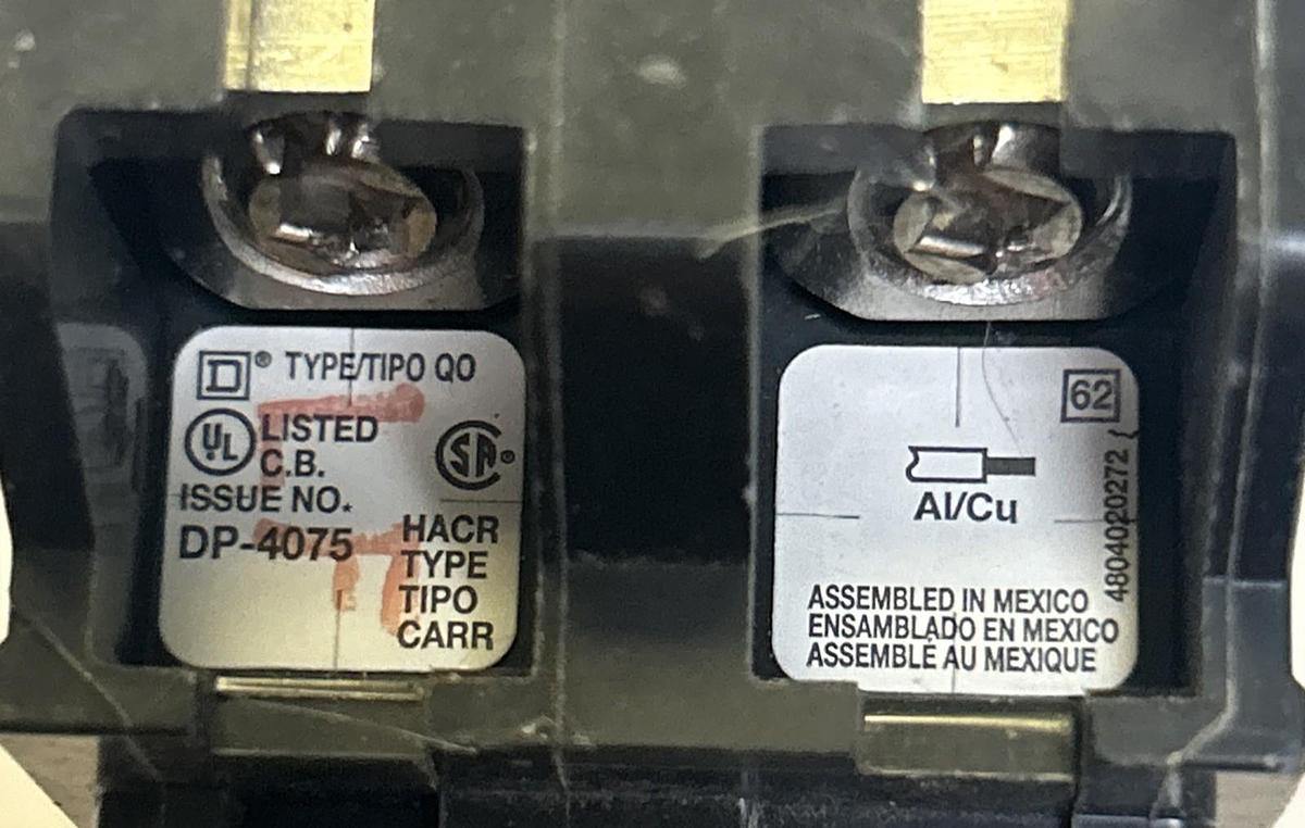 Used SQUARE D,QO250,CIRCUIT BREAKER 50A 120/240V 2P