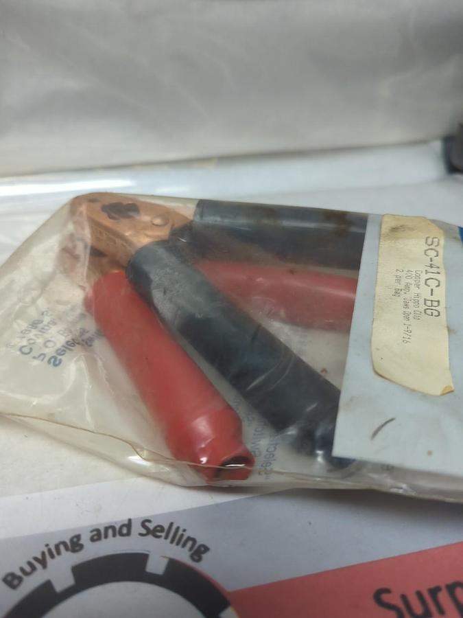 SELECTA SWITCH,SC-41C-BG,COPPER HIPPO CLIP SET OF 2 400 AMP NOS