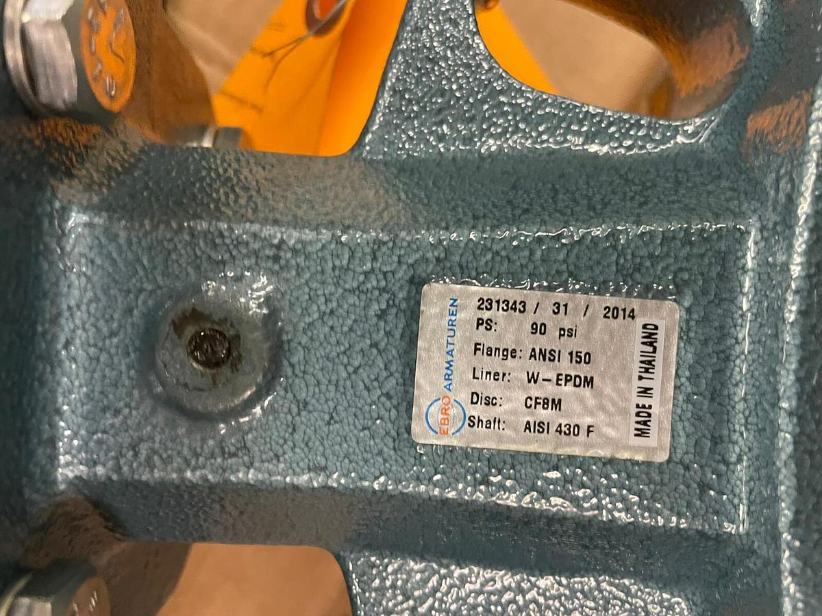 EBRO ARMATUREN,EB10.1 SYD,10 IN Actuator Butterfly Valve 231343/31/2014 ANSI 150