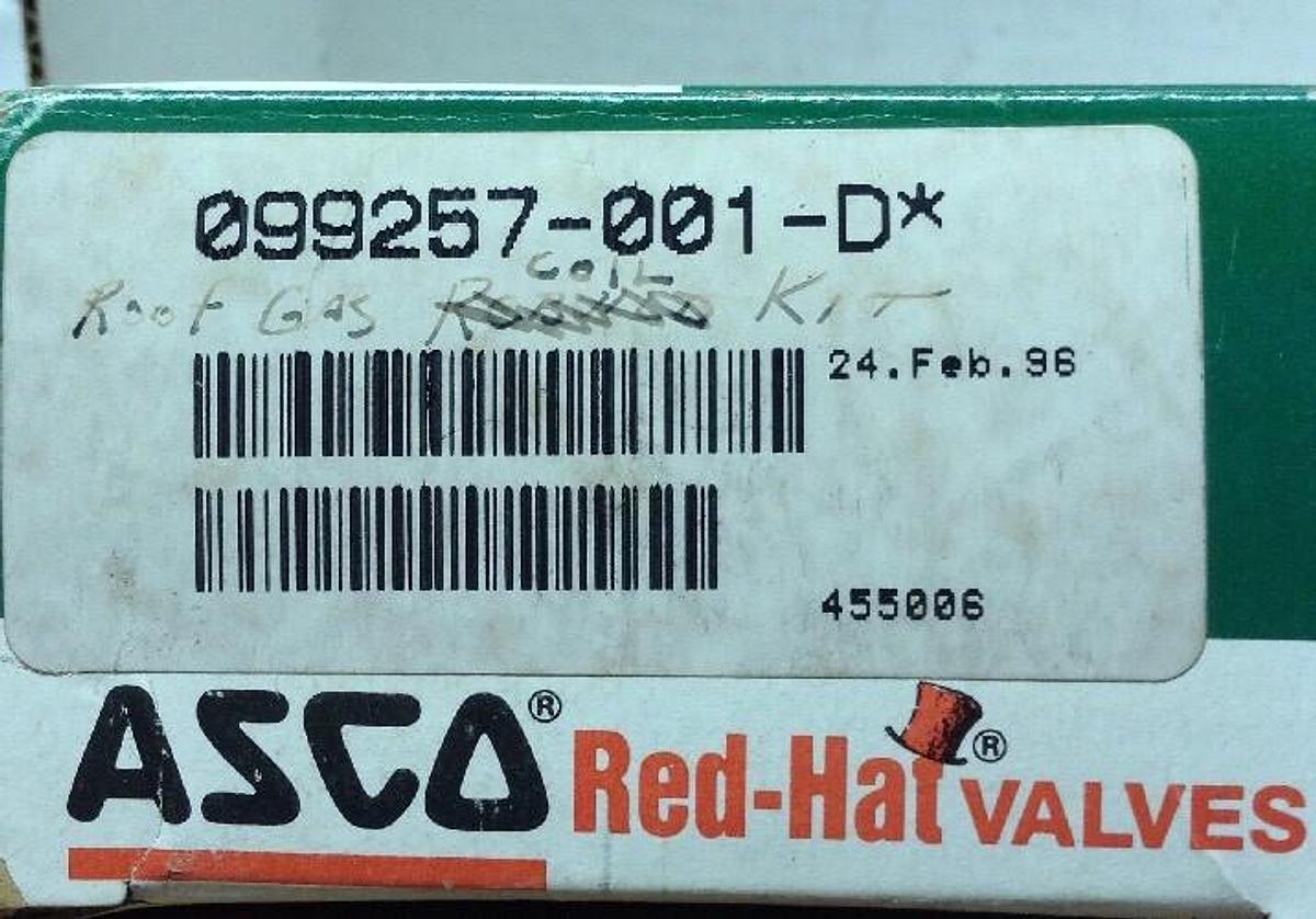 Asco,099258-001-D,REPLACEMENT COIL KIT