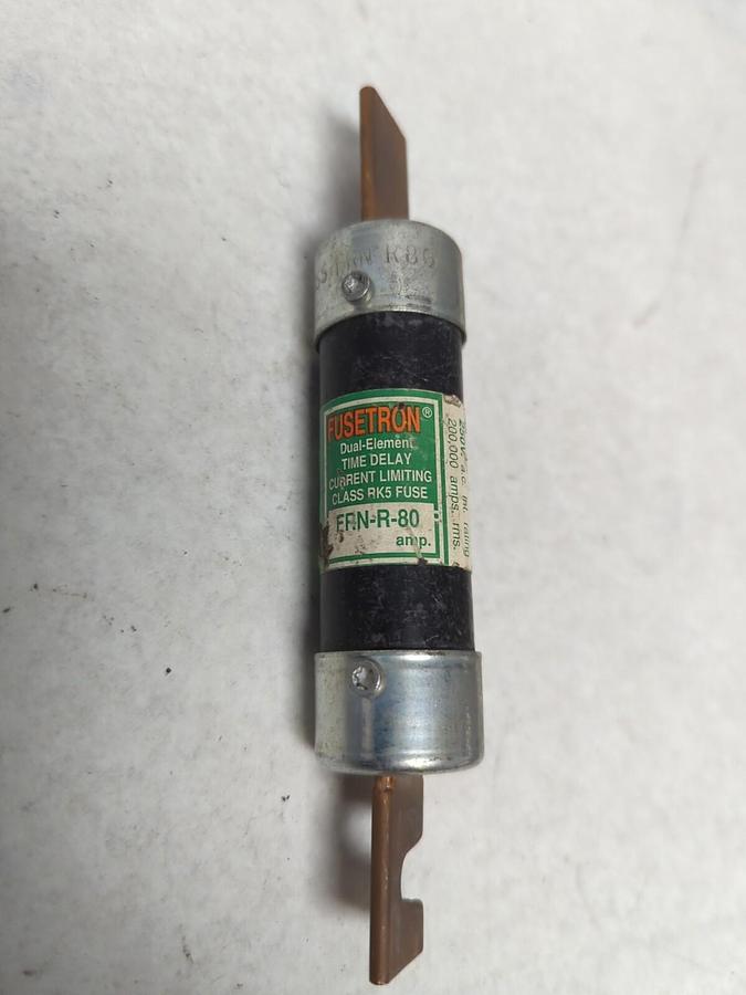 Used COOPER BUSSMANN,FRN-R-80,FUSETRON 80 AMP FUSE PRE-OWNED