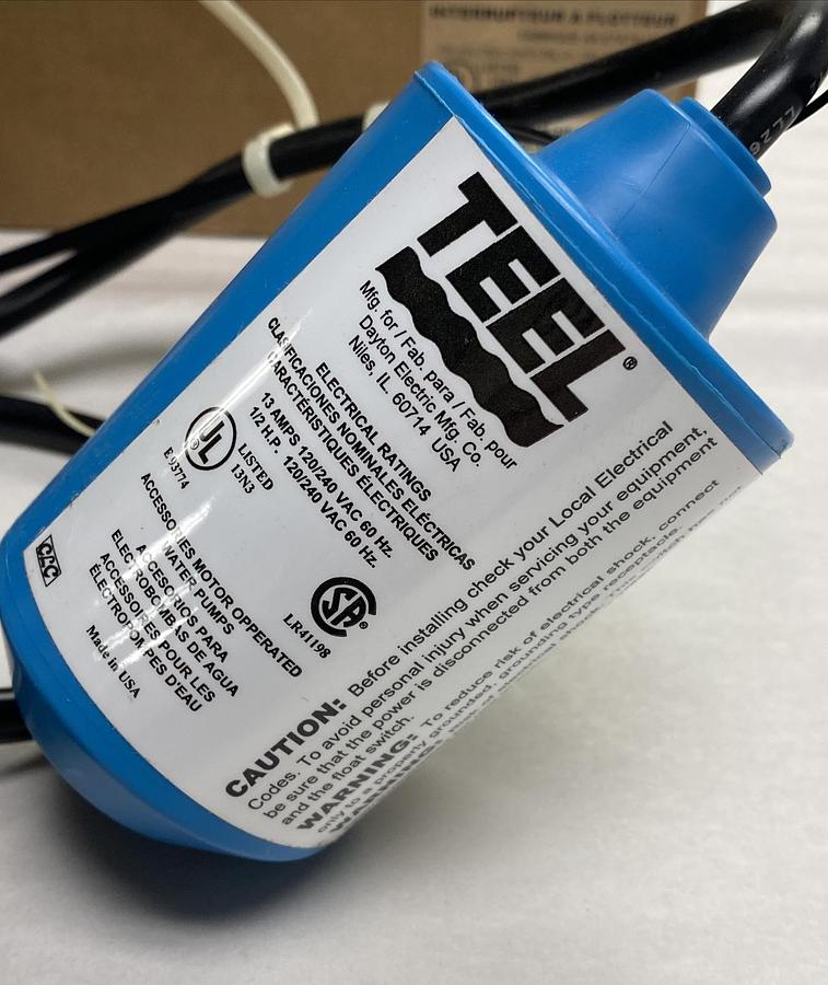 TEEL,4RK51,FLOAT SWITCH NEW