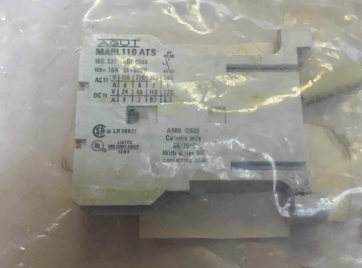 AGUT,MARL110ATS,AUXILIARY CONTACT LOT OF 4 NOS