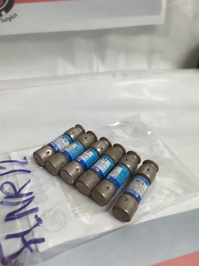 Used LITTELFUSE,FLNR12,TIME-DELAY 12 AMP FUSE LOT OF 6 PRE-OWNED