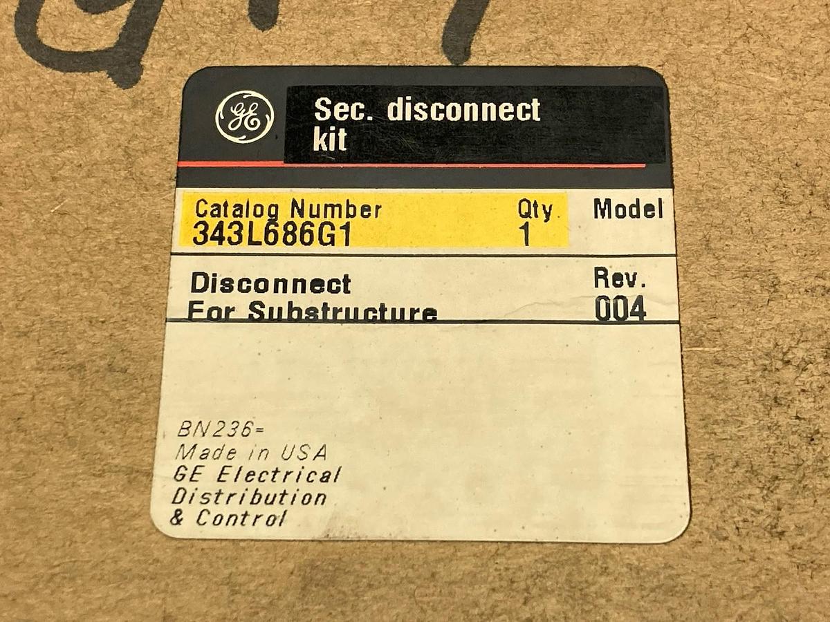 Used GE,343L686G1,Secondary Disconnect Base Kit for Substructure