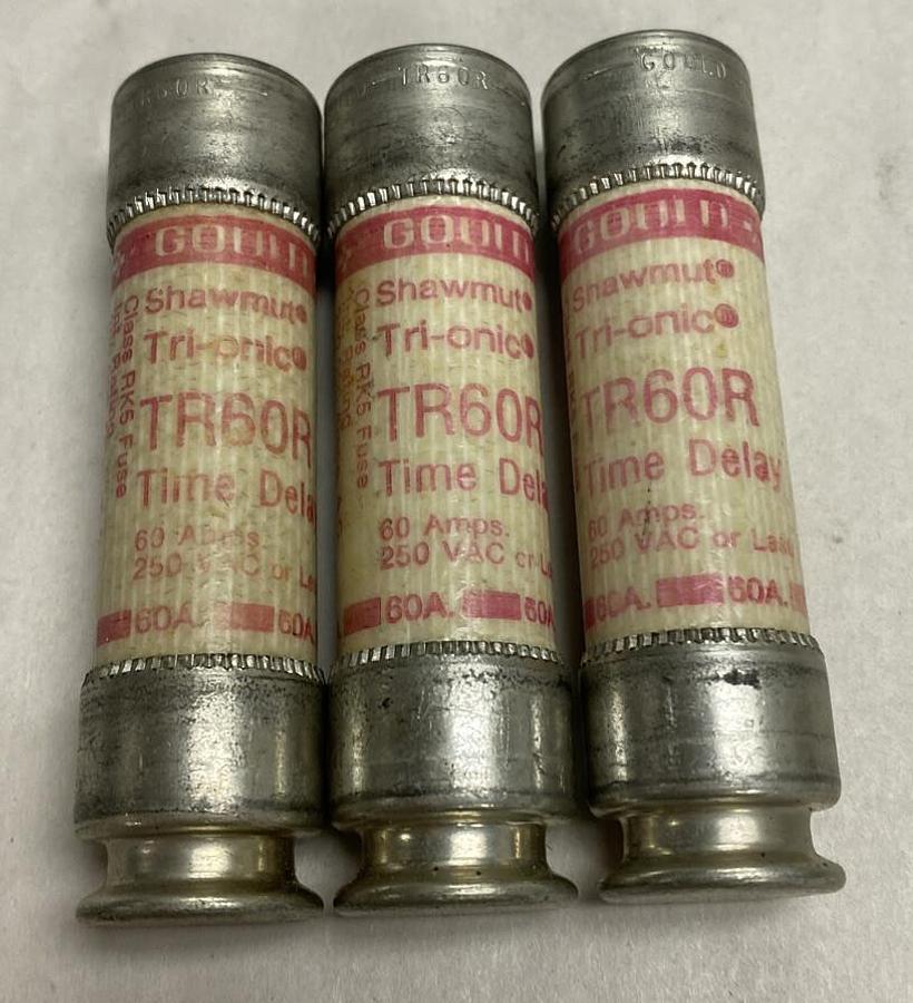 Gould Shawmut ,TR60R,Fuse Lot of 3 NOS