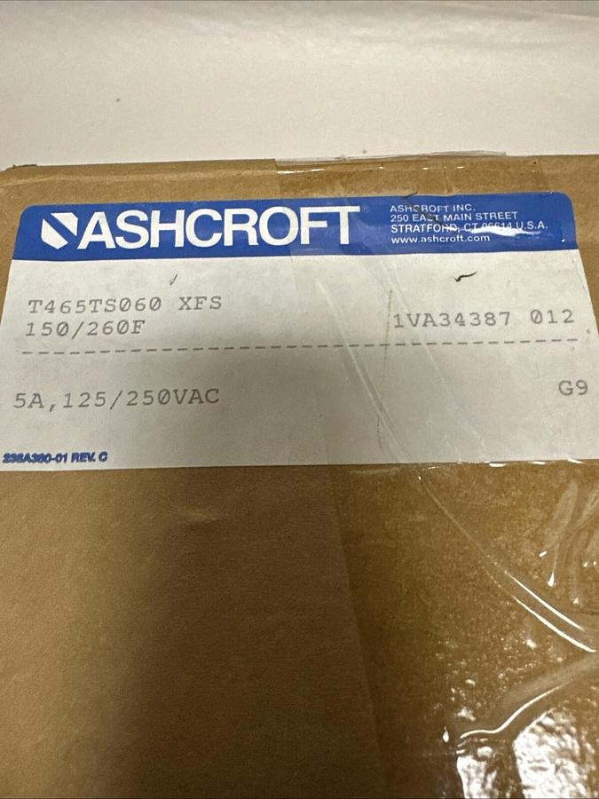 Ashcroft,T465TS060 XFS,Temperature Switch