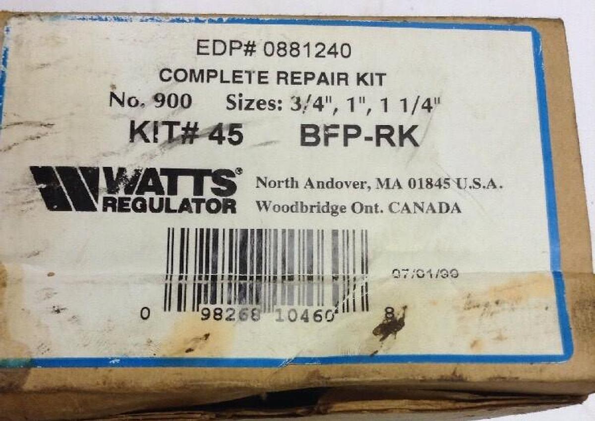 Watts,0881240,Regulator Kit 45 BFP-RK Backflow Preventer Complete Repair Kit
