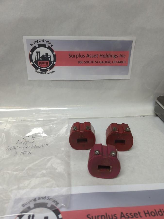 Used CUTLER HAMMER,1318-1,COIL 110V 60HZ/CY LOT OF 3 PRE-OWNED