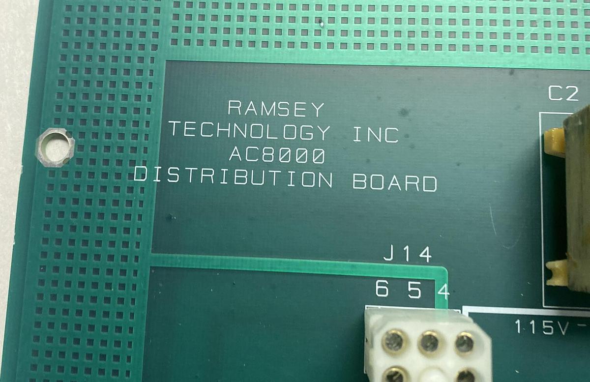 Used RAMSEY TECHNOLOGY,D07110A-E031 AC8000, DISTRIBUTION BOARD