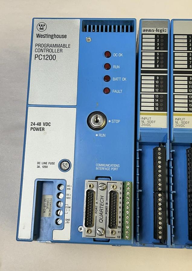 Used WESTINGHOUSE,PC1200-2020,PROGRAMMABLE CONTROL W/ NL-1030 / NL-1060 / NL-1050