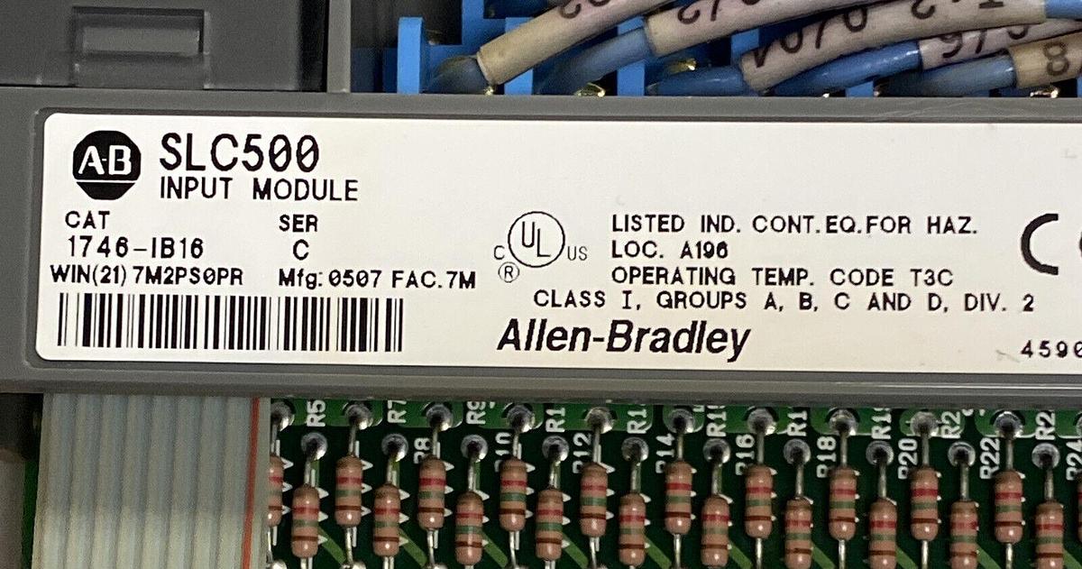 Used Allen-Bradley,1746-IB16,Ser C Input Module Lot Of 6