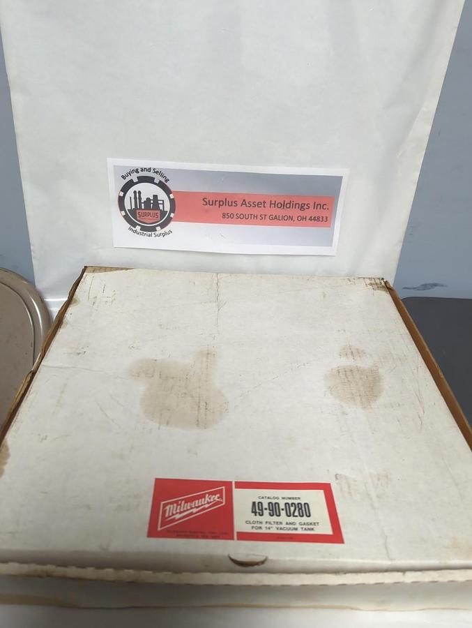 MILWAUKEE,49-90-0280,CLOTH FILTER & GASKET FOR14 INCH VACUUM TANK NOS