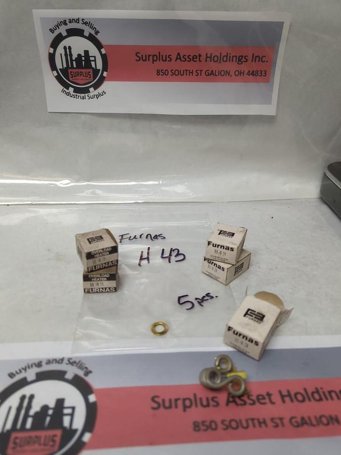 FURNAS,H43,OVERLOAD HEATER ELEMENT LOT OF 5 NOS