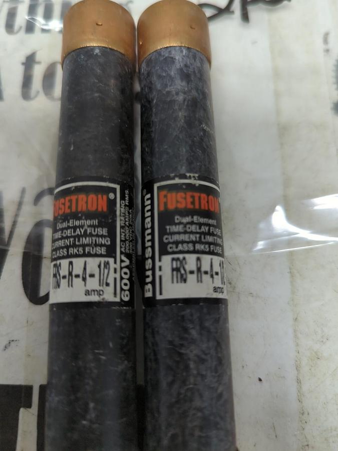 COOPER BUSSMANN,FRS-R-4-1/2,FUSETRON FUSES LOT OF 2 NOS