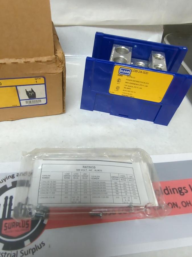 ILSCO,LDB-16-350,SNAPLOC POWER DISTRIBUTION BLOCK 30 AMP NOS