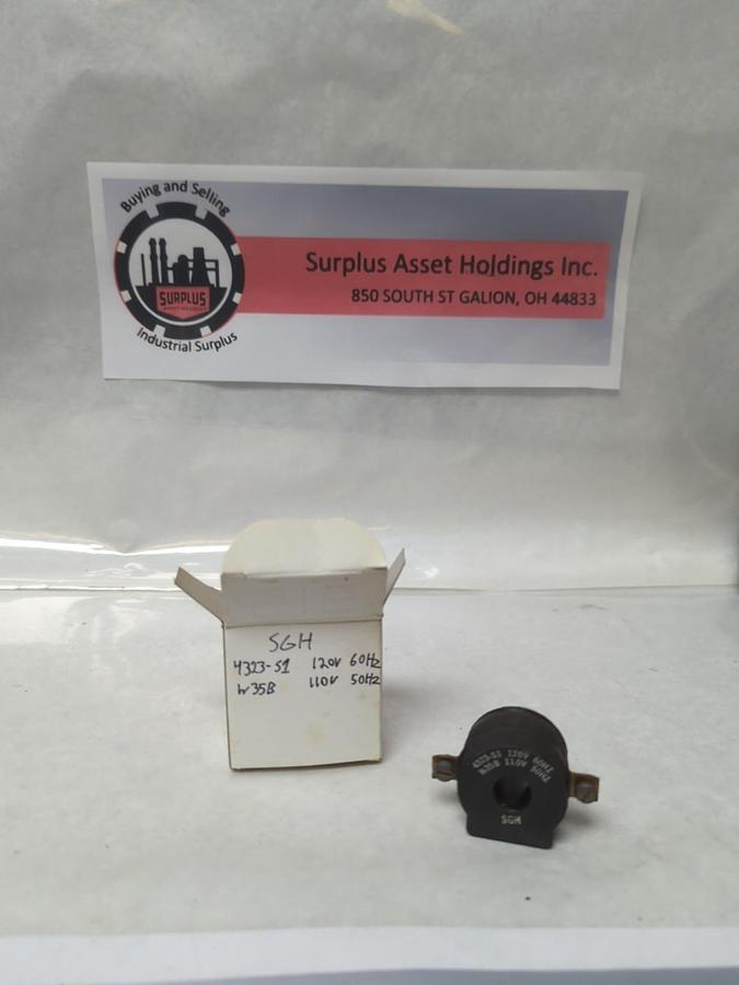 Used SQUARE D,4323-S1-W35B,MAGNETIC COIL SGH 120V 60HZ 110V 50HZ PRE-OWNED