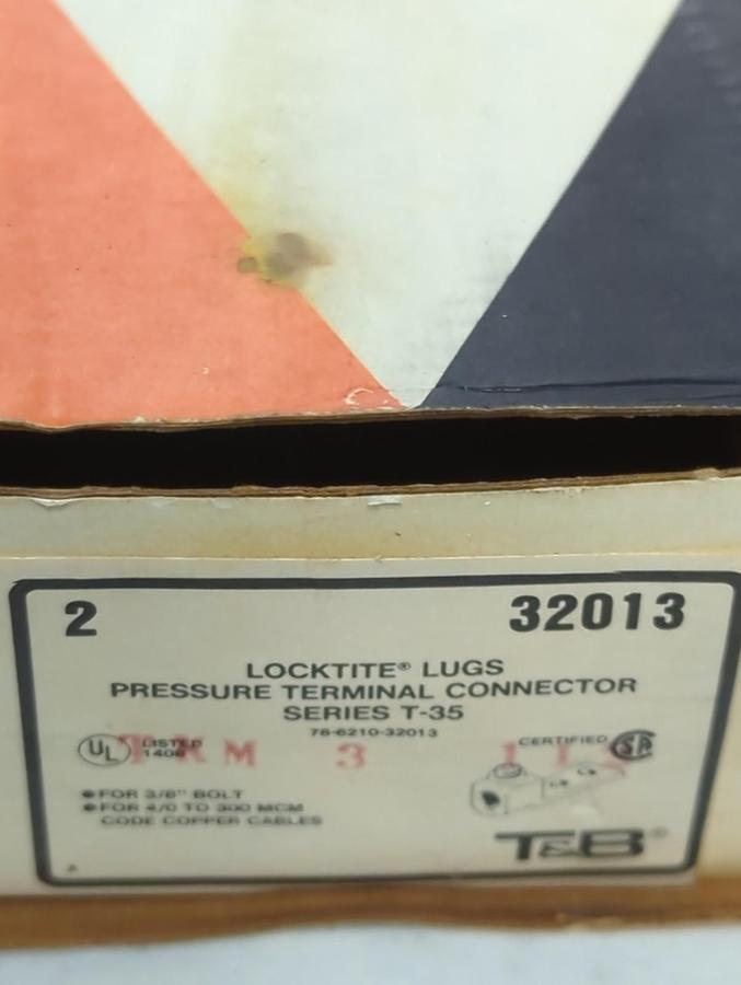 THOMAS & BETTS,32013,LOCK-TITE NUTS SERIES T-35 PRESSURE TERMINAL CONNECTORS NOS