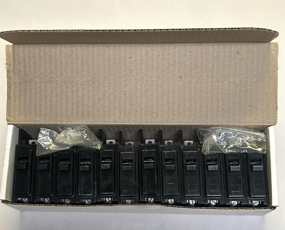 SIEMENS,BQ1-B050,CIRCUIT BREAKER 50A 120/240V 1P LOT OF 12 NOS