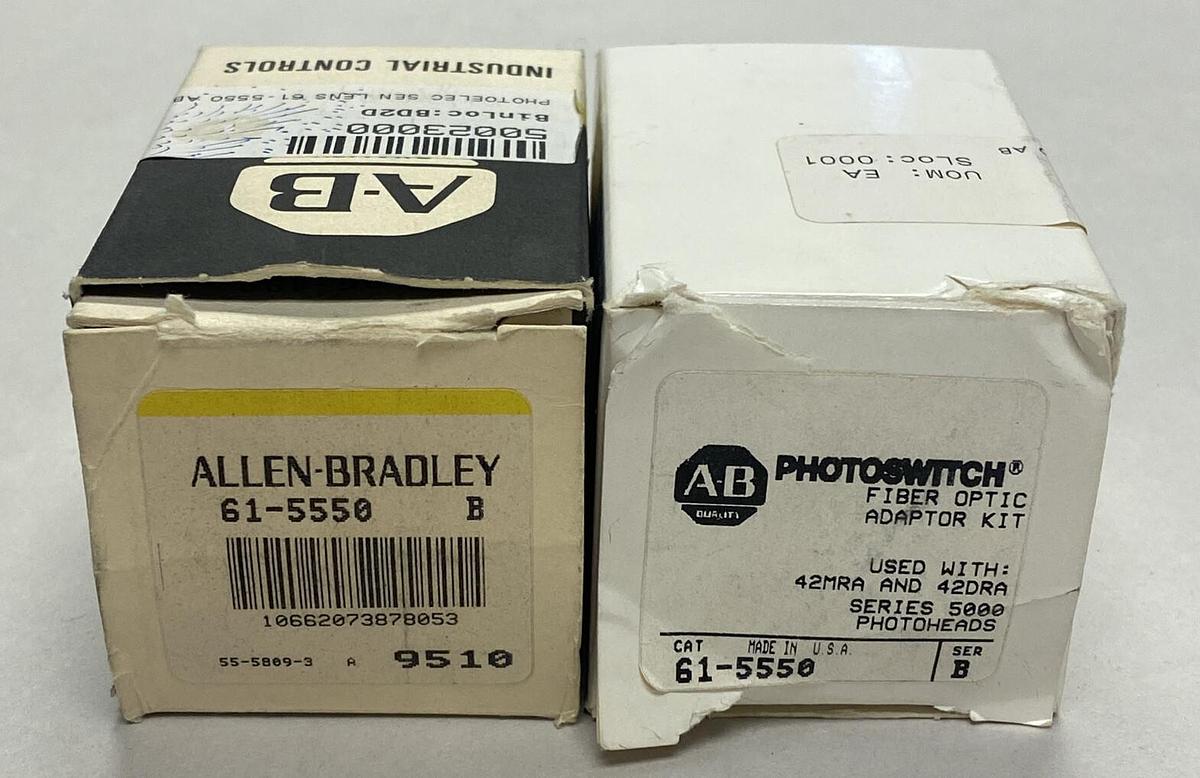 ALLEN BRADLEY,61-5550,SER B FIBER-OPTIC ADAPTOR KIT LOT OF 2 NEW