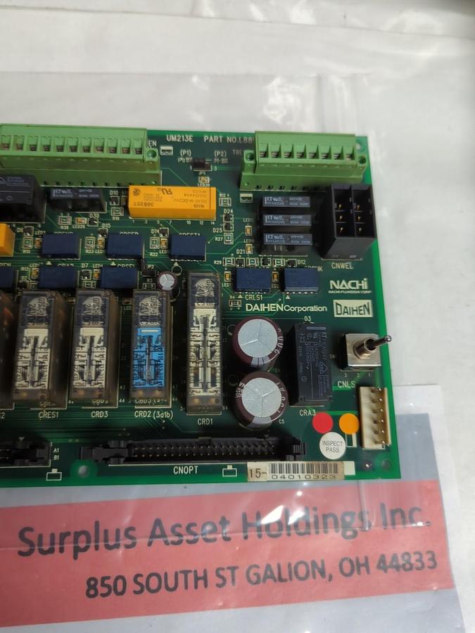 Used NACHI DAIHEN,L8800F(L8800F06),CIRCUIT BOARD UM213E PRE-OWNED
