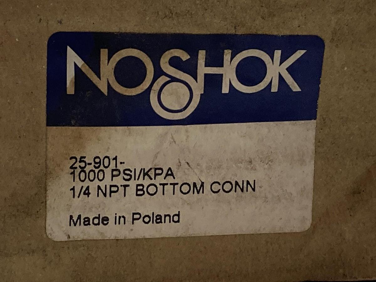 No Shok,25-901-1500-PSI/KPA,Pressure Gauge 1/4 NPT
