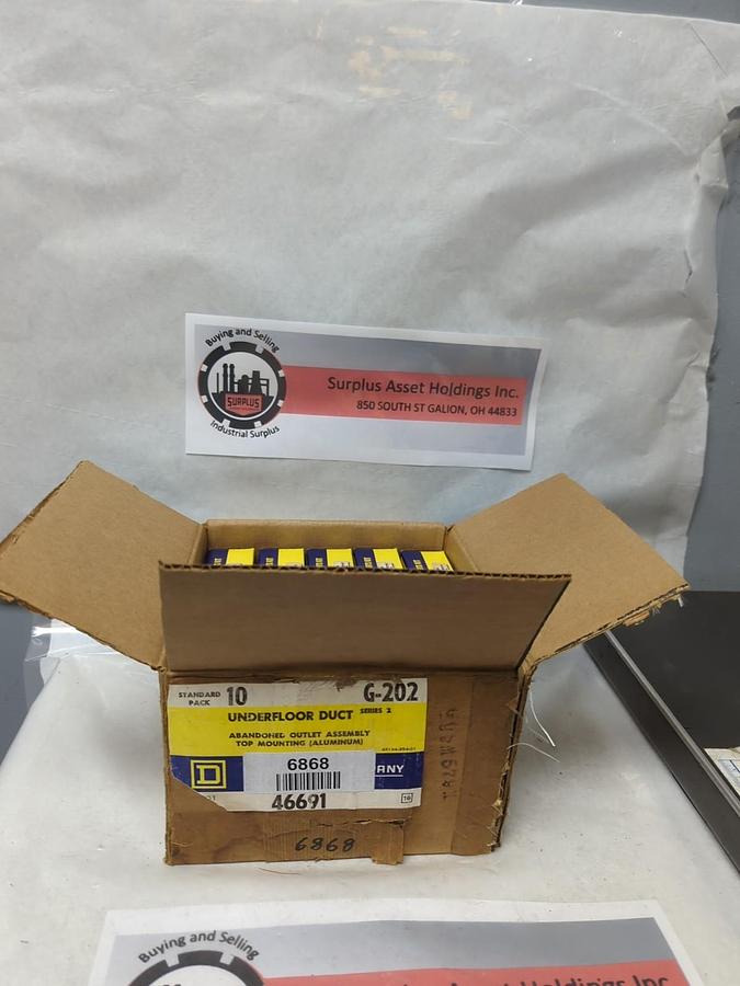 SQUARE D,G-202,SER 2 UNDERFLOOR DUCT ABANDONED OUTLET KIT BOX OF 10 NOS