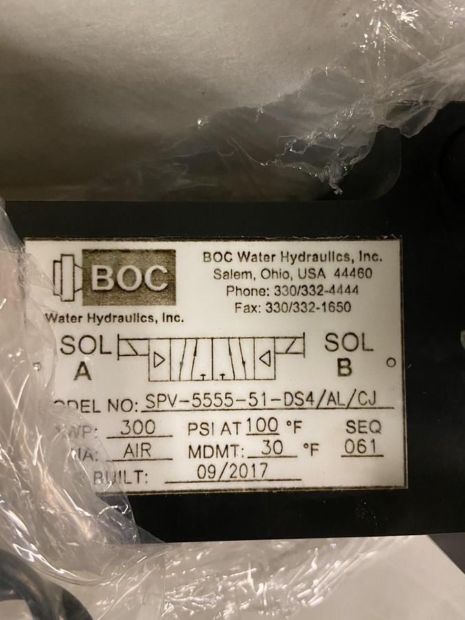 BOC,SPV-5555-51-DS4/AL/CJ,Pneumatic Solenoid Valve