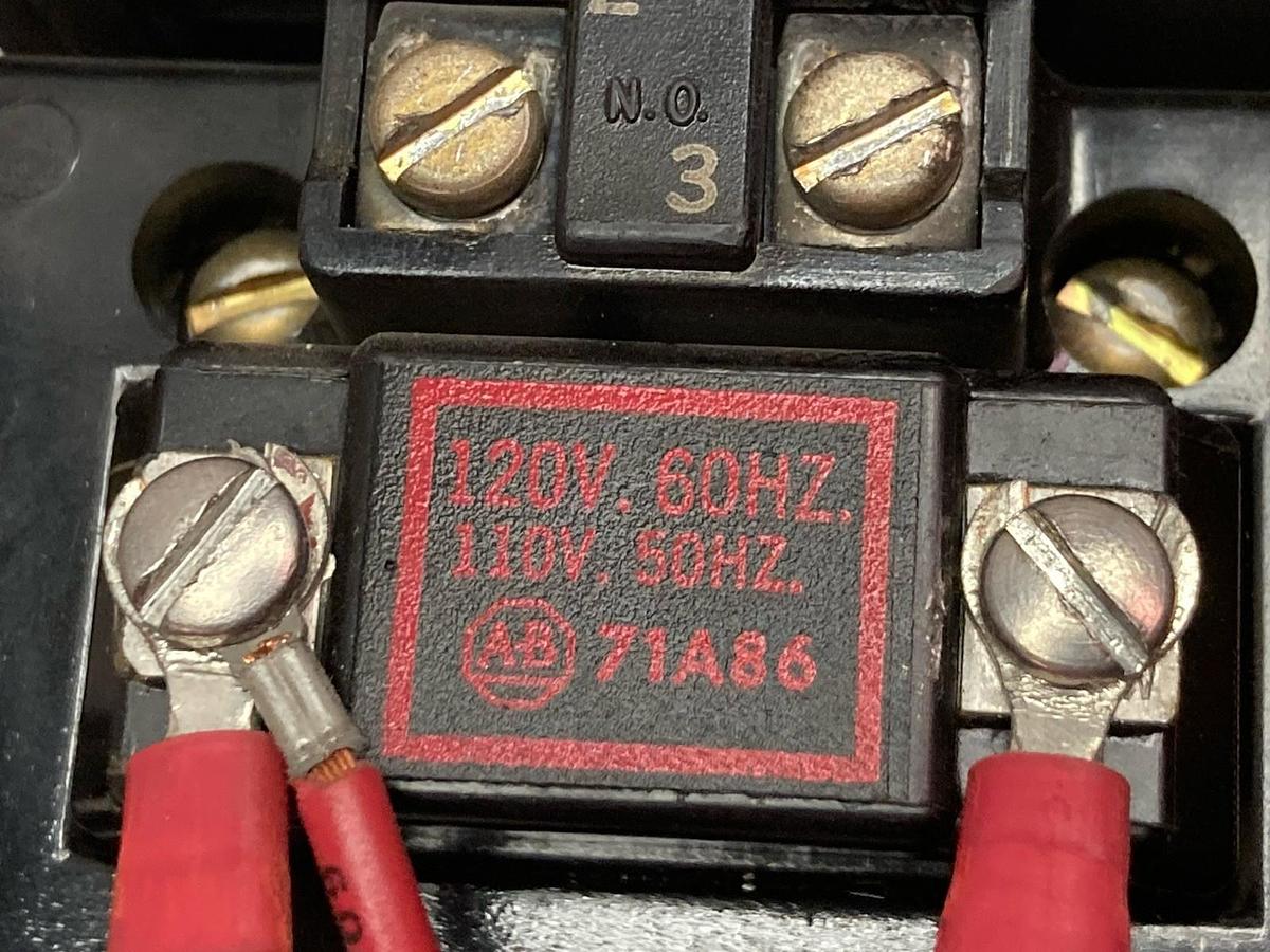 Used Allen Bradley,71A86,Motor Starter 120/110V 60/50Hz