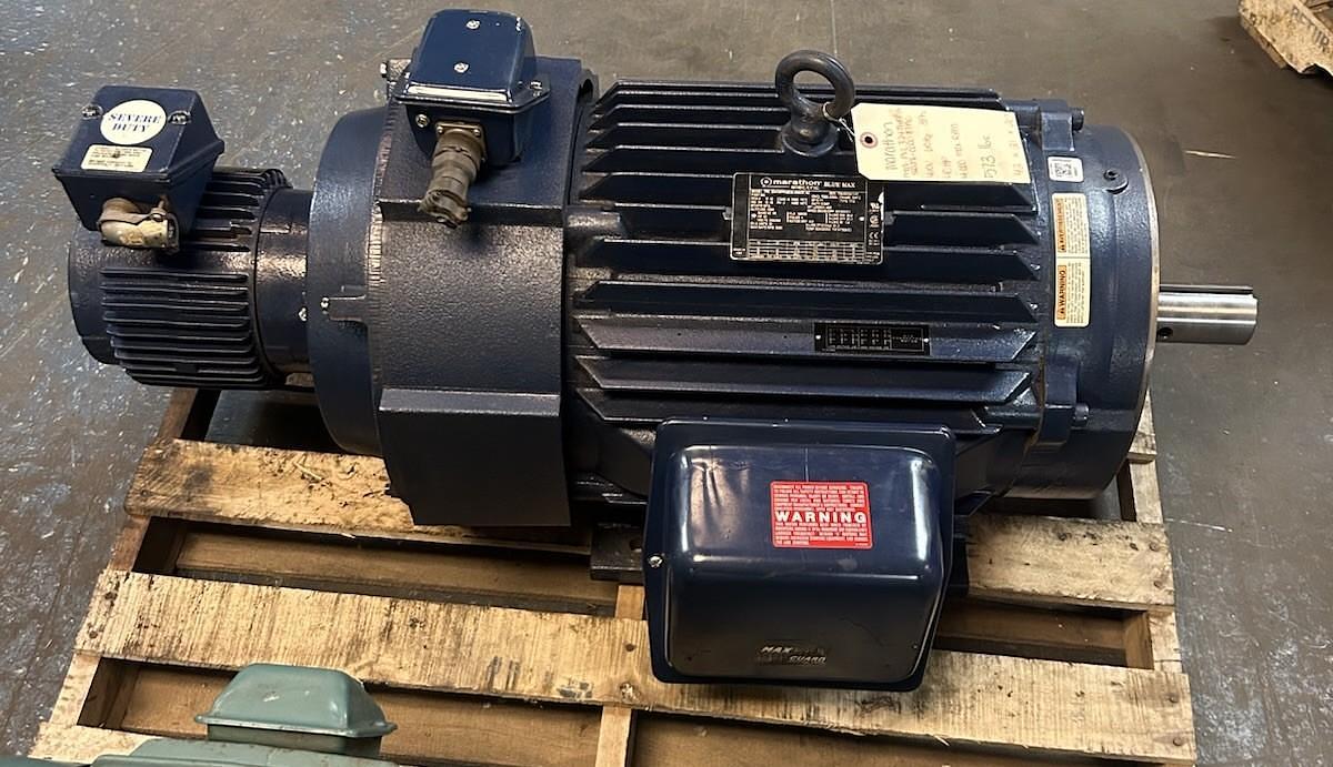 Used MARATHON,PVL324THFPA8038-0000-37,BLUE MAX MOTOR 40HP 230/460V 1770RPM 3PH 324TC