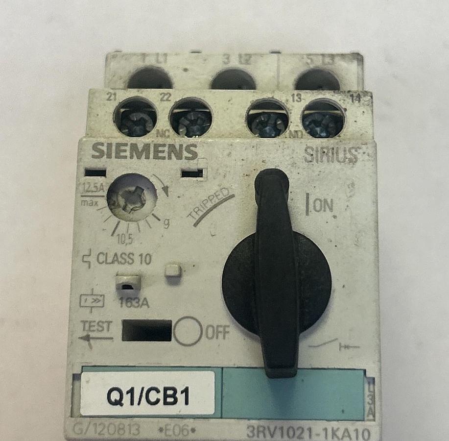 Used SIEMENS,3RV1021-1KA10,MOTOR STARTER