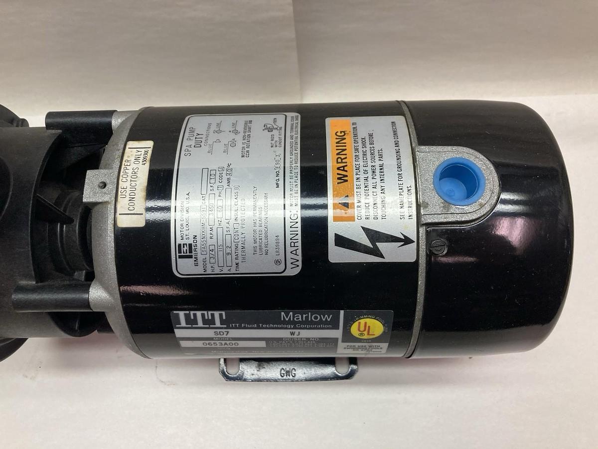 Emerson,SA55NXKHM-5591,Spa Pump Duty 3/4Hp 3450RPM 115V 60Hz w/ 1-3/4 Inch Pump
